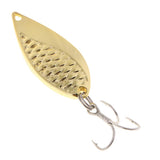 Maxbell Metal Spoon Fishing Lures 15g Bass Baits Treble Hook Fishing Tackle Gold
