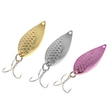 Maxbell Metal Spoon Fishing Lures 15g Bass Baits Treble Hook Fishing Tackle Gold