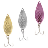 Maxbell Metal Spoon Fishing Lures 15g Bass Baits Treble Hook Fishing Tackle Gold