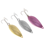 Maxbell Metal Spoon Fishing Lures 15g Bass Baits Treble Hook Fishing Tackle Gold
