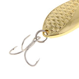Maxbell Metal Spoon Fishing Lures 15g Bass Baits Treble Hook Fishing Tackle Gold