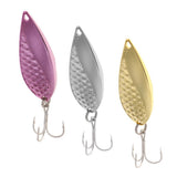 Maxbell Metal Spoon Fishing Lures 15g Bass Baits Treble Hook Fishing Tackle Gold
