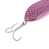 Maxbell Metal Spoon Fishing Lures 15g Bass Baits Treble Hook Fishing Tackle Pink
