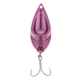 Maxbell Metal Spoon Fishing Lures 15g Bass Baits Treble Hook Fishing Tackle Pink