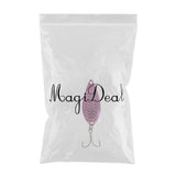 Maxbell Metal Spoon Fishing Lures 15g Bass Baits Treble Hook Fishing Tackle Pink