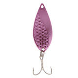 Maxbell Metal Spoon Fishing Lures 15g Bass Baits Treble Hook Fishing Tackle Pink