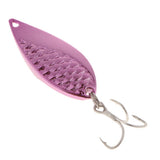 Maxbell Metal Spoon Fishing Lures 15g Bass Baits Treble Hook Fishing Tackle Pink
