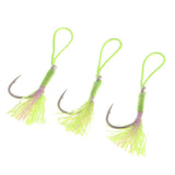 Maxbell 3Pcs Fishing Assist Hooks Carbon Steel Jigging Assist Fishing Hooks 3-0