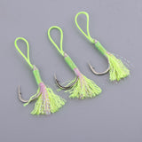 Maxbell 3Pcs Fishing Assist Hooks Carbon Steel Jigging Assist Fishing Hooks 3-0