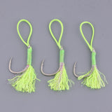 Maxbell 3Pcs Fishing Assist Hooks Carbon Steel Jigging Assist Fishing Hooks 4-0
