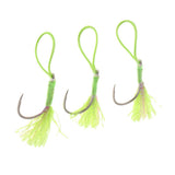 Maxbell 3Pcs Fishing Assist Hooks Carbon Steel Jigging Assist Fishing Hooks 4-0