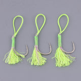 Maxbell 3Pcs Fishing Assist Hooks Carbon Steel Jigging Assist Fishing Hooks 4-0