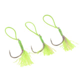 Maxbell 3Pcs Fishing Assist Hooks Carbon Steel Jigging Assist Fishing Hooks 4-0