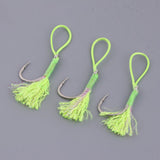 Maxbell 3Pcs Fishing Assist Hooks Carbon Steel Jigging Assist Fishing Hooks 4-0