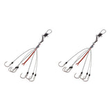 Maxbell 2 Set High Carbon Steel Fishing Explosion Hook Fishhooks with 12pcs Hooks 5