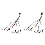 Maxbell 2 Set High Carbon Steel Fishing Explosion Hook Fishhooks with 12pcs Hooks 5
