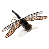 Maxbell Popper Fishing Bait Life-like Dragonfly Floating Fly Fishing Flies Color F 003