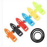 Maxbell 3pcs Fishing Rod Pole Hook Keepers Lure Spoon Bait Holder Black+Red+Orange
