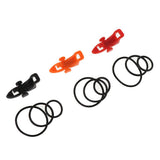 Maxbell 3pcs Fishing Rod Pole Hook Keepers Lure Spoon Bait Holder Black+Red+Orange