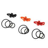 Maxbell 3pcs Fishing Rod Pole Hook Keepers Lure Spoon Bait Holder Black+Red+Orange