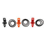 Maxbell 3pcs Fishing Rod Pole Hook Keepers Lure Spoon Bait Holder Black+Red+Orange