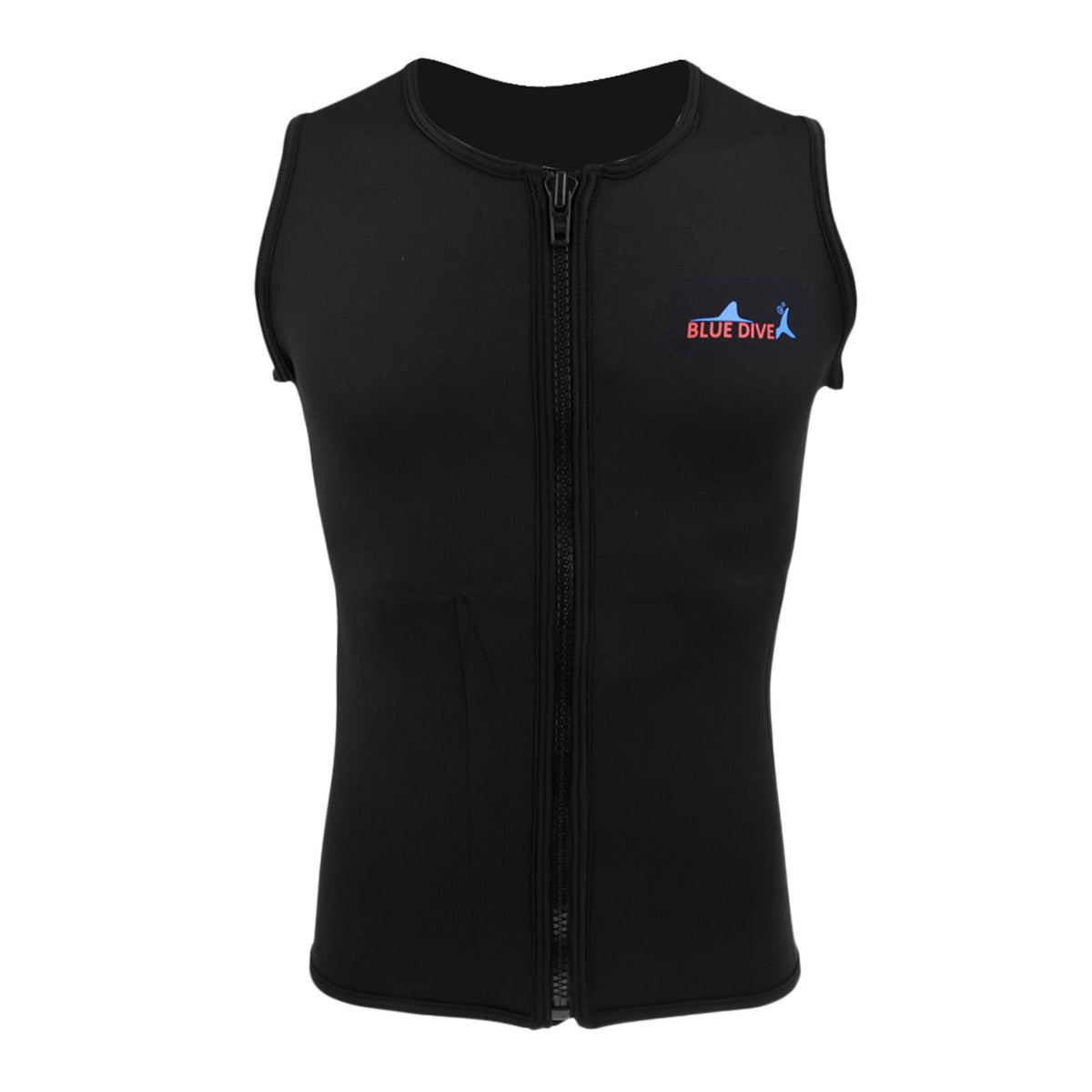 Maxbell Mens 2mm Black Neoprene Wetsuit Vest Front Zipper Top for Diving Surfing XL