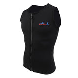Maxbell Mens 2mm Black Neoprene Wetsuit Vest Front Zipper Top for Diving Surfing XL