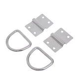 Maxbell 316 Stainless Steel Lashing Ring & Staple Cleat, Surface Mount Tie Down D Ring for Boat Trailer, 2-Pack