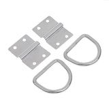 Maxbell 316 Stainless Steel Lashing Ring & Staple Cleat, Surface Mount Tie Down D Ring for Boat Trailer, 2-Pack