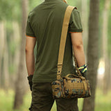 Waterproof Molle Bumbag Waist Pack Outdoor Belt Shoulder Bag Jungle Camo