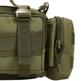 Waterproof Molle Bumbag Waist Pack Outdoor Belt Shoulder Bag Army Green