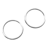 Maxbell 2 Pieces Stainless Steel O Round Rings Circle Craft Webbing Boat  4 x 50mm