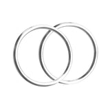 Maxbell 2 Pieces Stainless Steel O Round Rings Circle Craft Webbing Boat  4 x 50mm