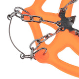 Maxbell 1 Pair Traction Cleats Ski Snow Ice Grip Spike Crampons 18 Teeth Orange L