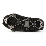 Maxbell 1 Pair Traction Cleats Ski Snow Ice Grip Spike Crampons 18 Teeth Black L