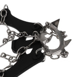 Maxbell 1 Pair Traction Cleats Ski Snow Ice Grip Spike Crampons 18 Teeth Black L