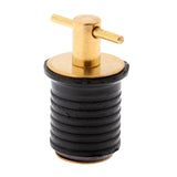 Maxbell Brass & Rubber Boat Hull/Livewell/Baitwell Twist Drain Plug Turn-tite Plug