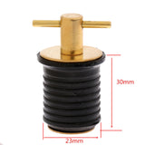 Maxbell Brass & Rubber Boat Hull/Livewell/Baitwell Twist Drain Plug Turn-tite Plug