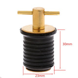 Maxbell Brass & Rubber Boat Hull/Livewell/Baitwell Twist Drain Plug Turn-tite Plug