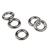 Maxbell 5 Pieces Round Push Gate Snap Open Hook Spring Ring Key Chain Carabiner 15mm