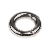 Maxbell 5 Pieces Round Push Gate Snap Open Hook Spring Ring Key Chain Carabiner 15mm