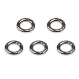 Maxbell 5 Pieces Round Push Gate Snap Open Hook Spring Ring Key Chain Carabiner 15mm
