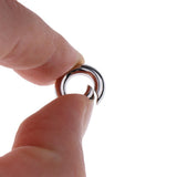 Maxbell 5 Pieces Round Push Gate Snap Open Hook Spring Ring Key Chain Carabiner 15mm