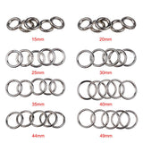 Maxbell 5 Pieces Round Push Gate Snap Open Hook Spring Ring Key Chain Carabiner 15mm