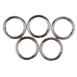 Maxbell 5 Pieces Round Push Gate Snap Open Hook Spring Ring Key Chain Carabiner 44mm