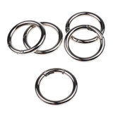 Maxbell 5 Pieces Round Push Gate Snap Open Hook Spring Ring Key Chain Carabiner 44mm