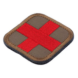 Maxbell 50 x 50mm Hook & Loop Medic First Aid Red Cross Patch Tan