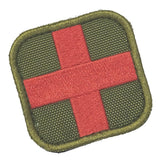 Maxbell 50 x 50mm Hook & Loop Medic First Aid Red Cross Patch Tan