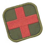 Maxbell 50 x 50mm Hook & Loop Medic First Aid Red Cross Patch Tan
