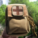 Maxbell 50 x 50mm Hook & Loop Medic First Aid Red Cross Patch Coffee Cross and Tan